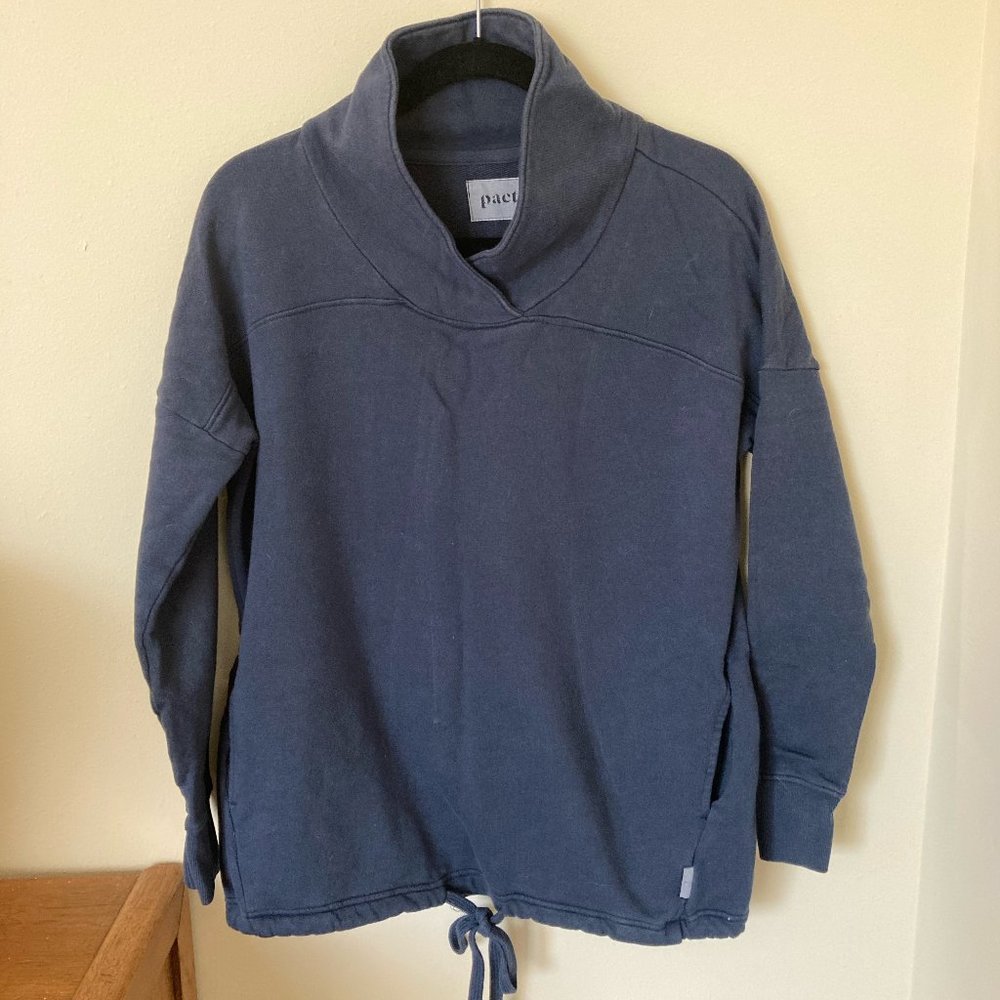 PACT Women's Pullover Tunic with Cowlneck and Drawstring